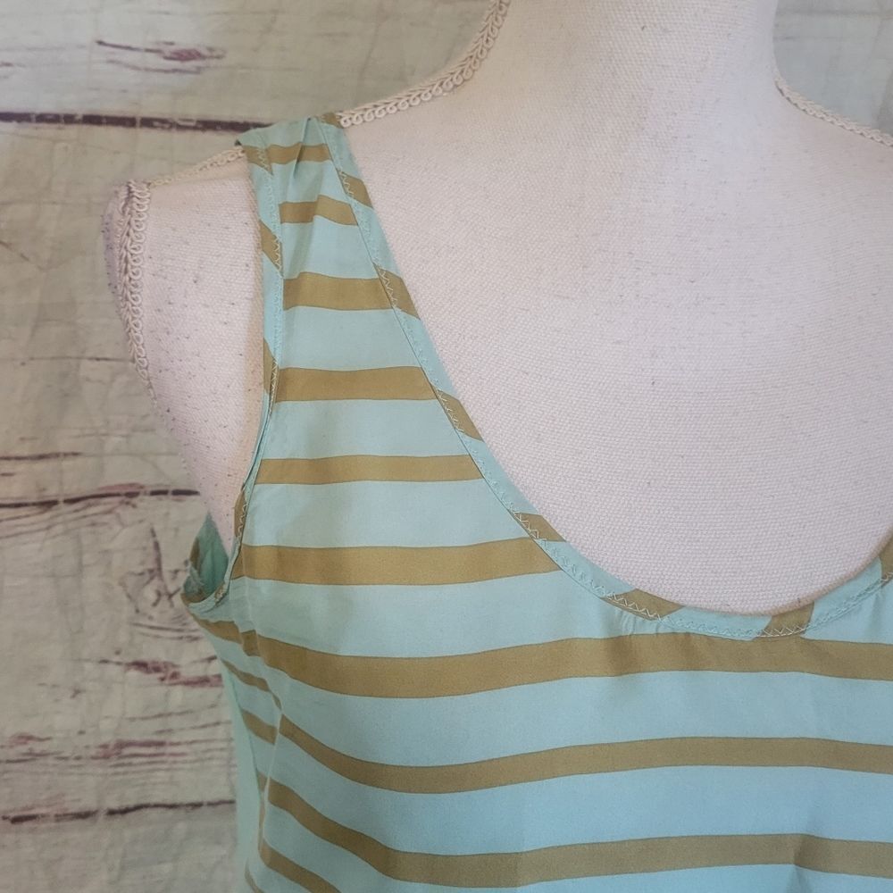 Sundance Striped Silk Tank Top Medium - Picture 4 of 5